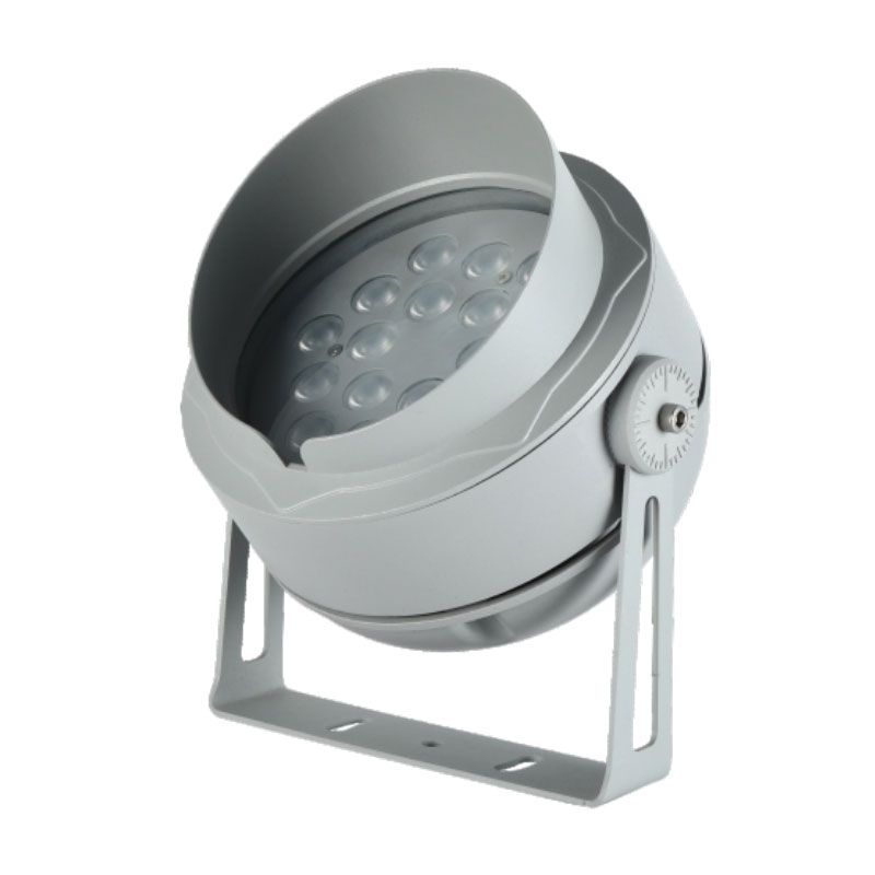 Gray Aluminum Outdoor LED Spotlight